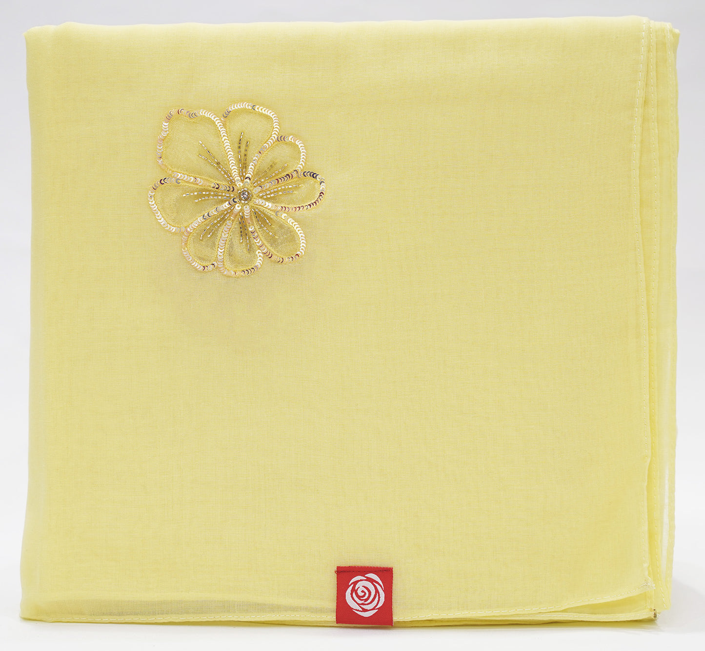 DK5-42 Scattered Beads Home Hijab — Yellow