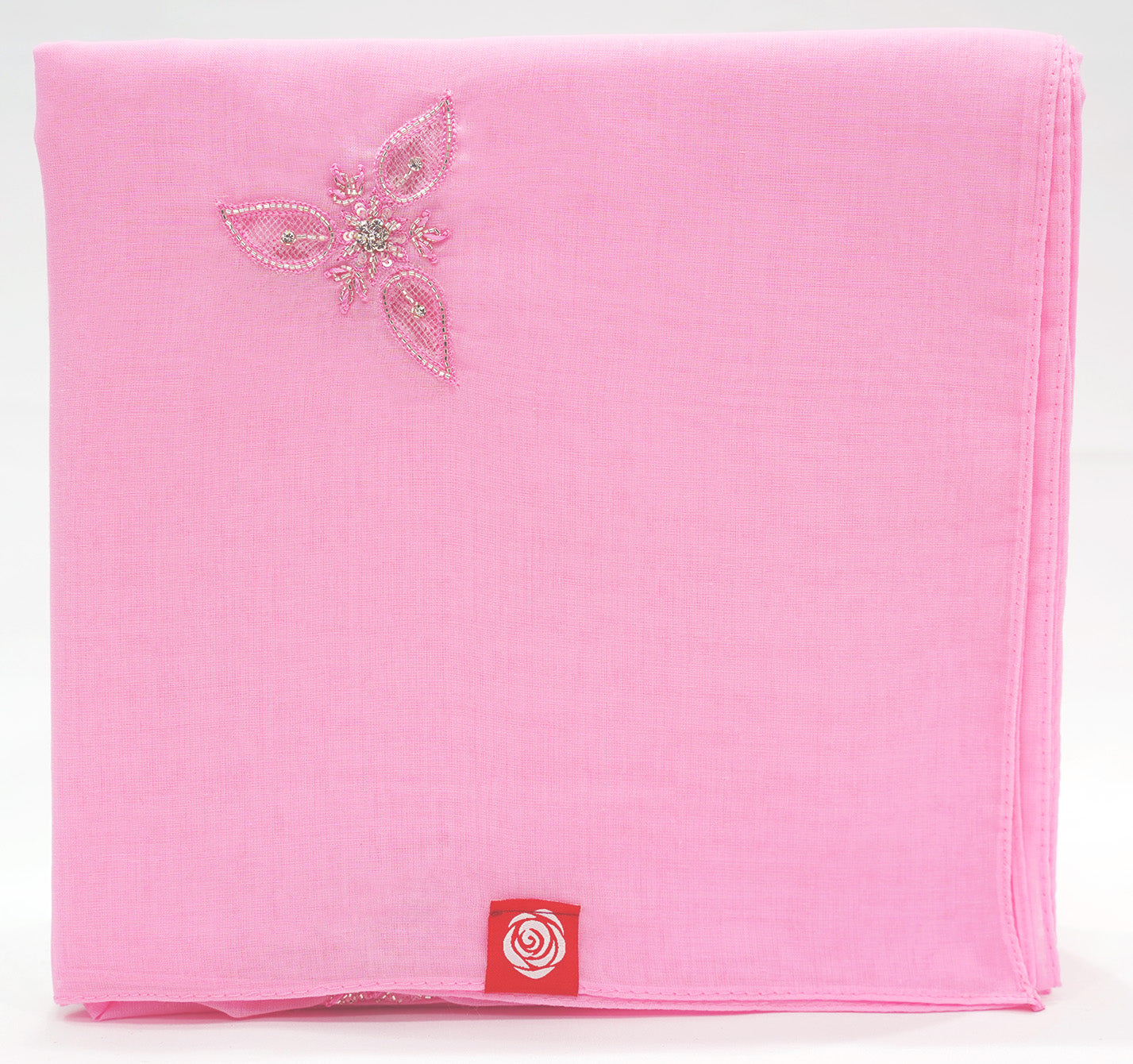 DK5-44 Scattered Beads Home Hijab — Pink