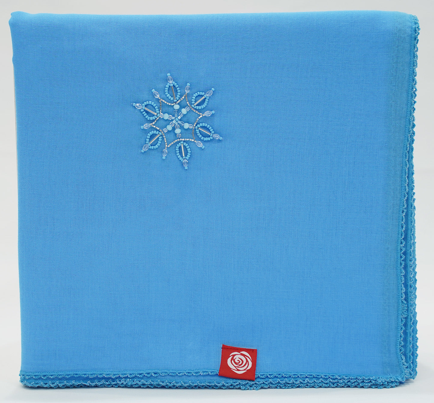 DK5-52 Scattered Beads Home Hijab — Blue