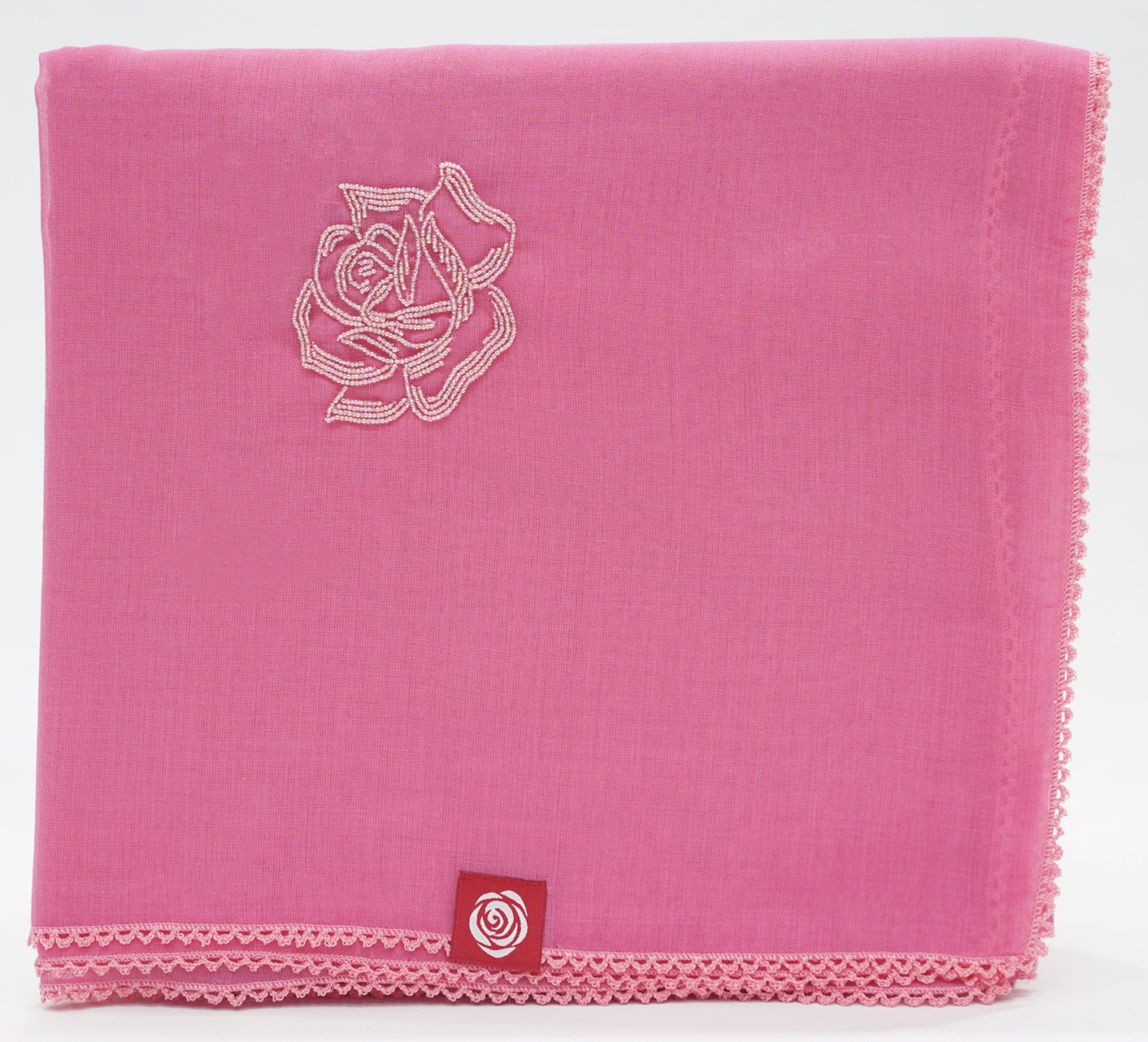 DK4-12 Scattered Beads Home Hijab — Pink