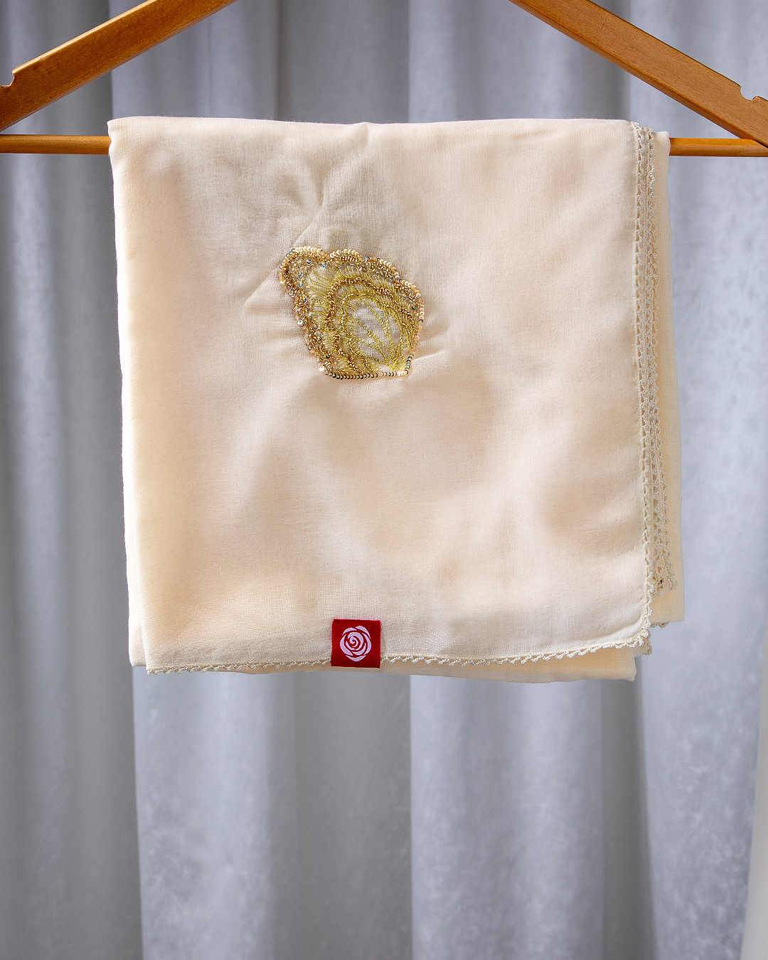 DK6-64 شيلة بيت منثرات عريضة - قطن ويل