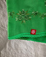 RZ6-41 Jouri Rose Embroidered Home Hijab — Green
