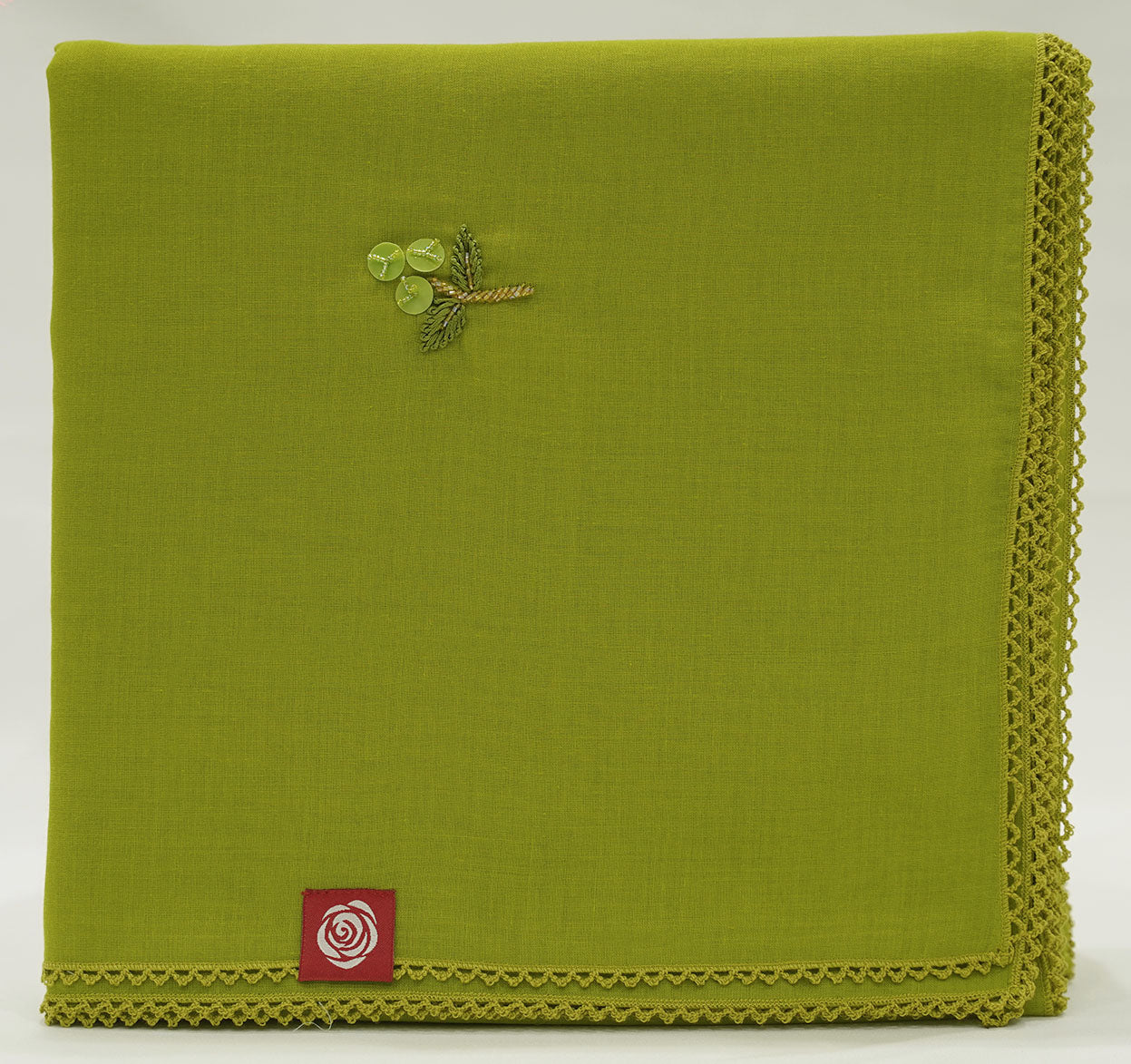 DK4-22 Scattered Beads Home Hijab — Green