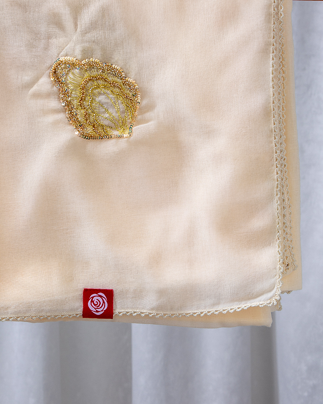 DK6-64 Scattered Beads Home Hijab — Beige