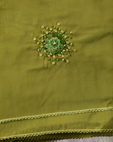 DK6-65 Scattered Beads Home Hijab — Green