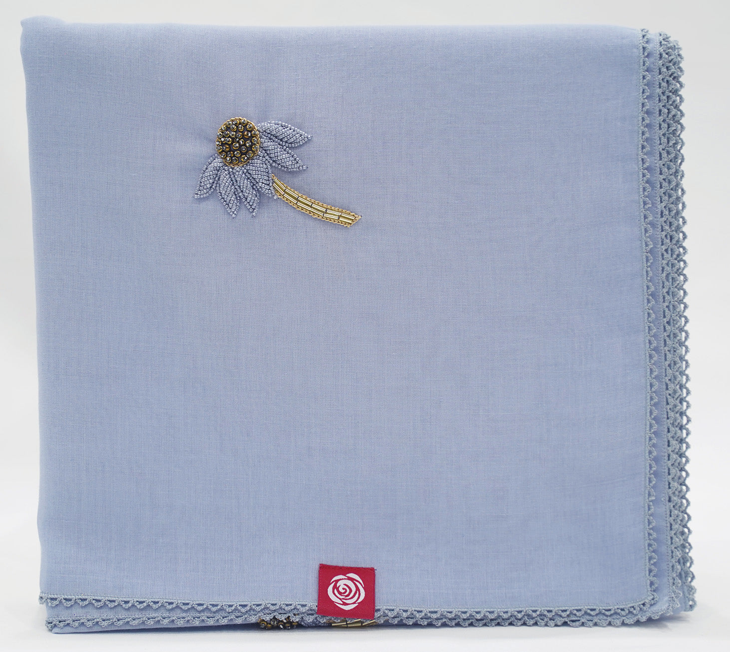 DK4-17 Scattered Beads Home Hijab — Light Navy