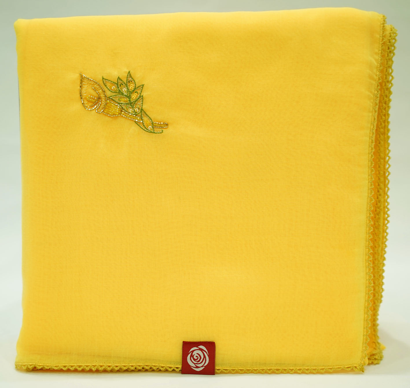 DK5-46 Scattered Beads Home Hijab — Yellow