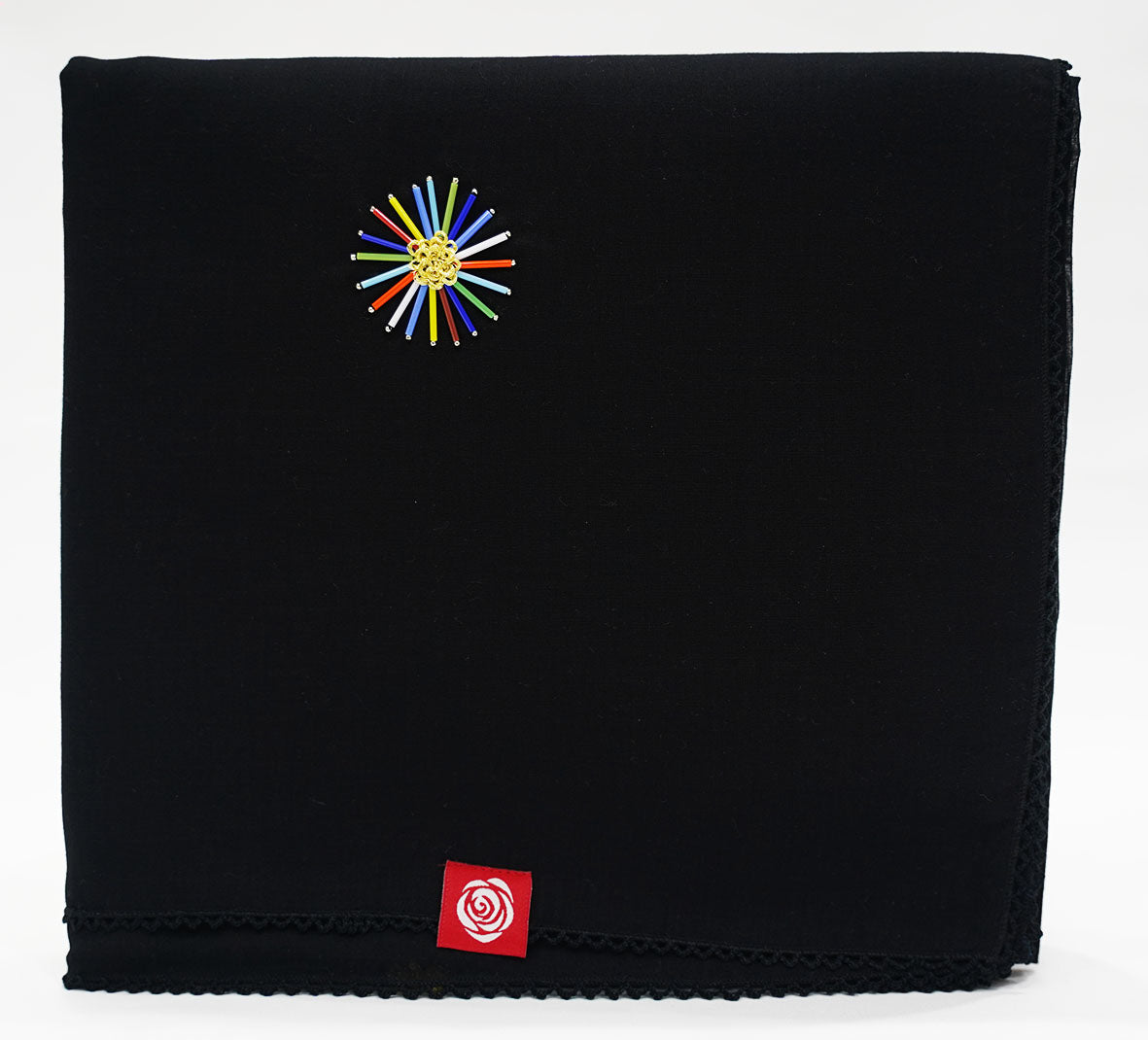 DK5-32 Scattered Beads Home Hijab — Blue