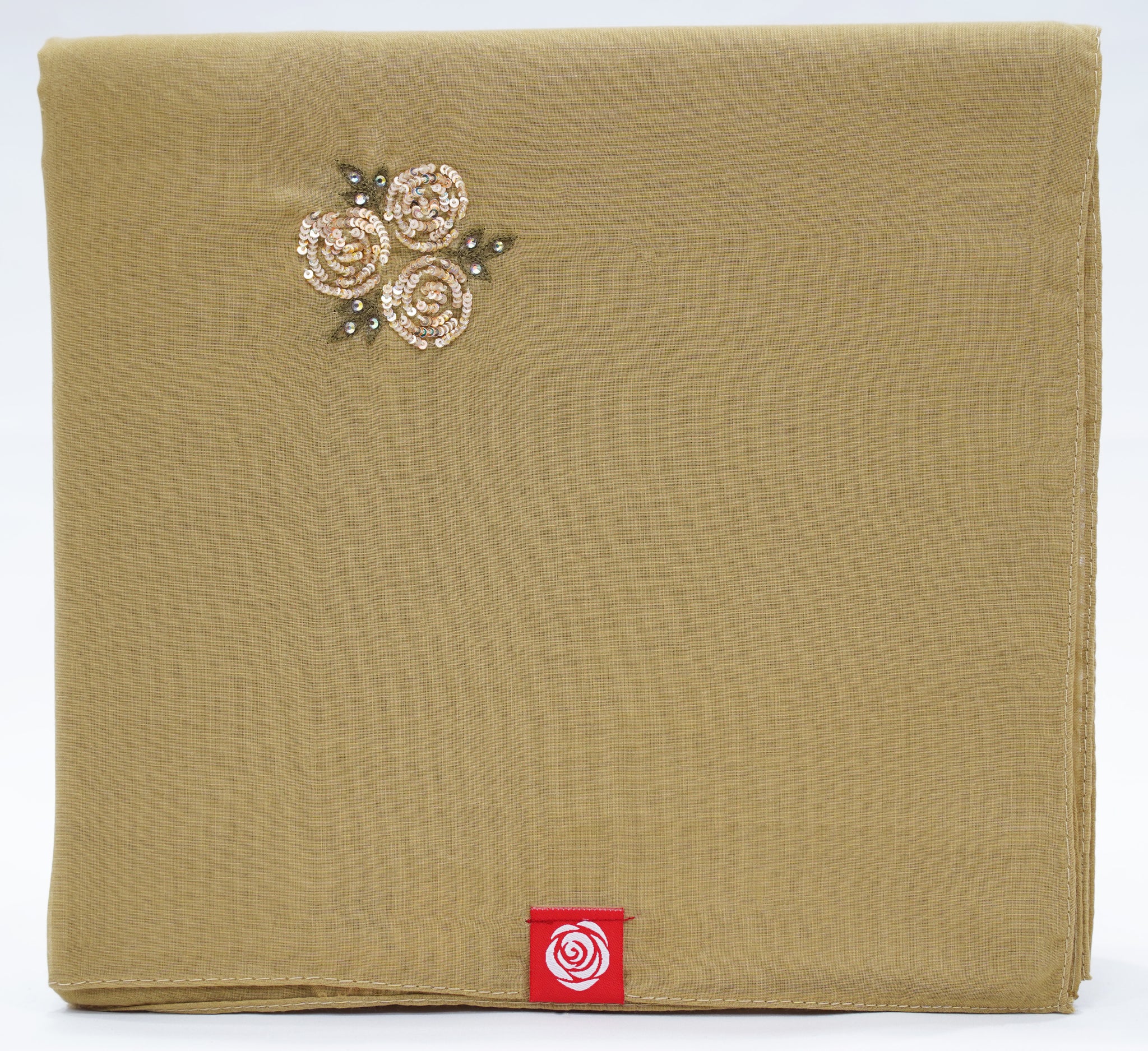 DK5-48 Scattered Beads Home Hijab — Light Olive