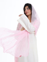 LN01_02 شيله مطرزة وردية عريضة