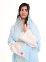 SR01_03 شيله مطرزة زرقاء عريضة