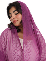 WG1_03 شيله مطرزة بنفسجية عريضة