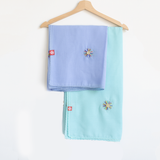 DK5-32 Scattered Beads Home Hijab — Blue