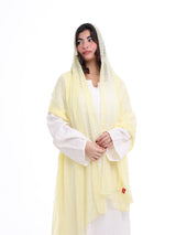 GR01_04 شيله مطرزة صفراء عريضة