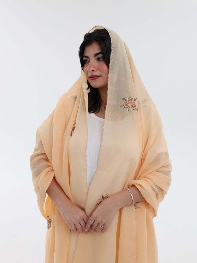 RM1-02 Jouri Rose Embroidered Home Hijab