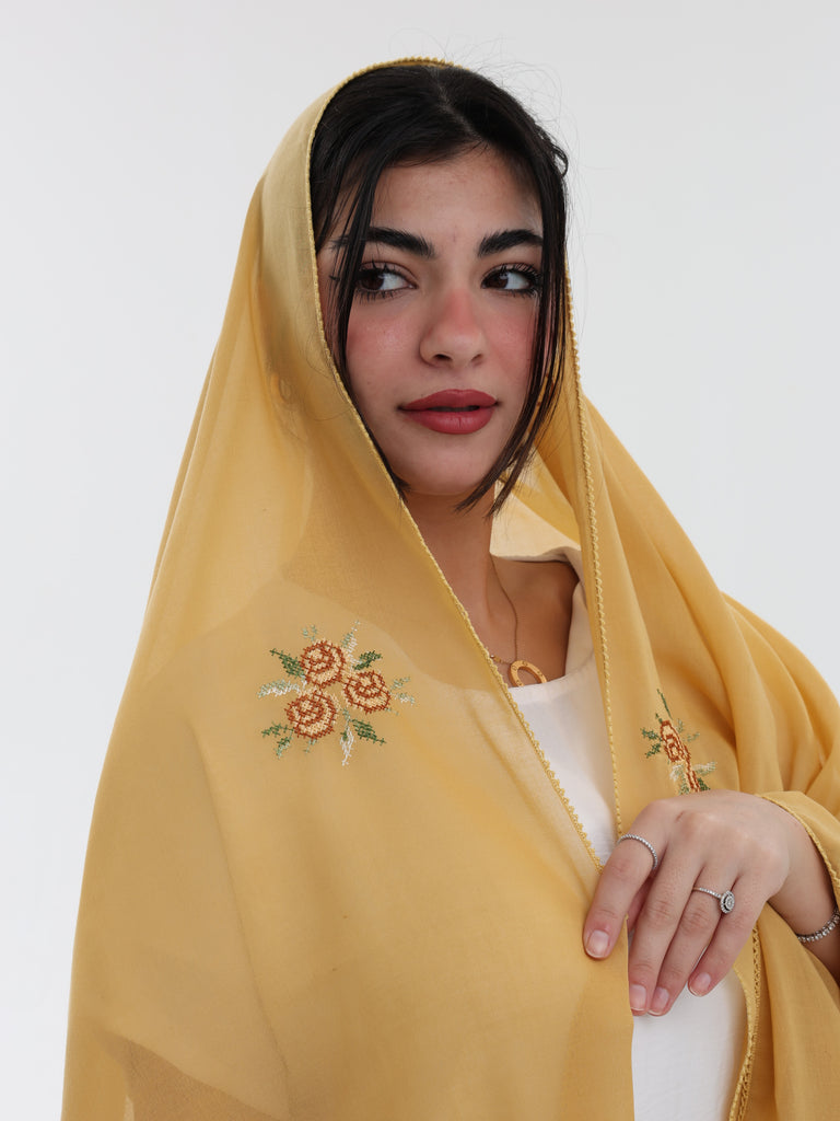 RM1-05 Jouri Rose Embroidered Home Hijab