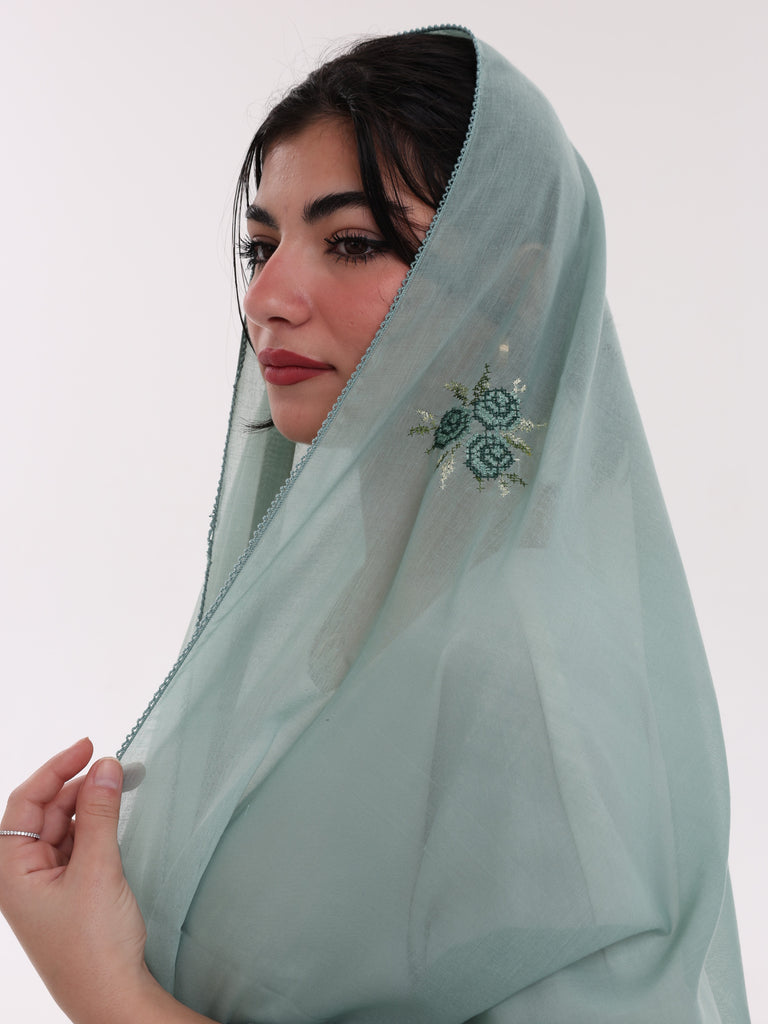 RM1-11 Jouri Rose Embroidered Home Hijab