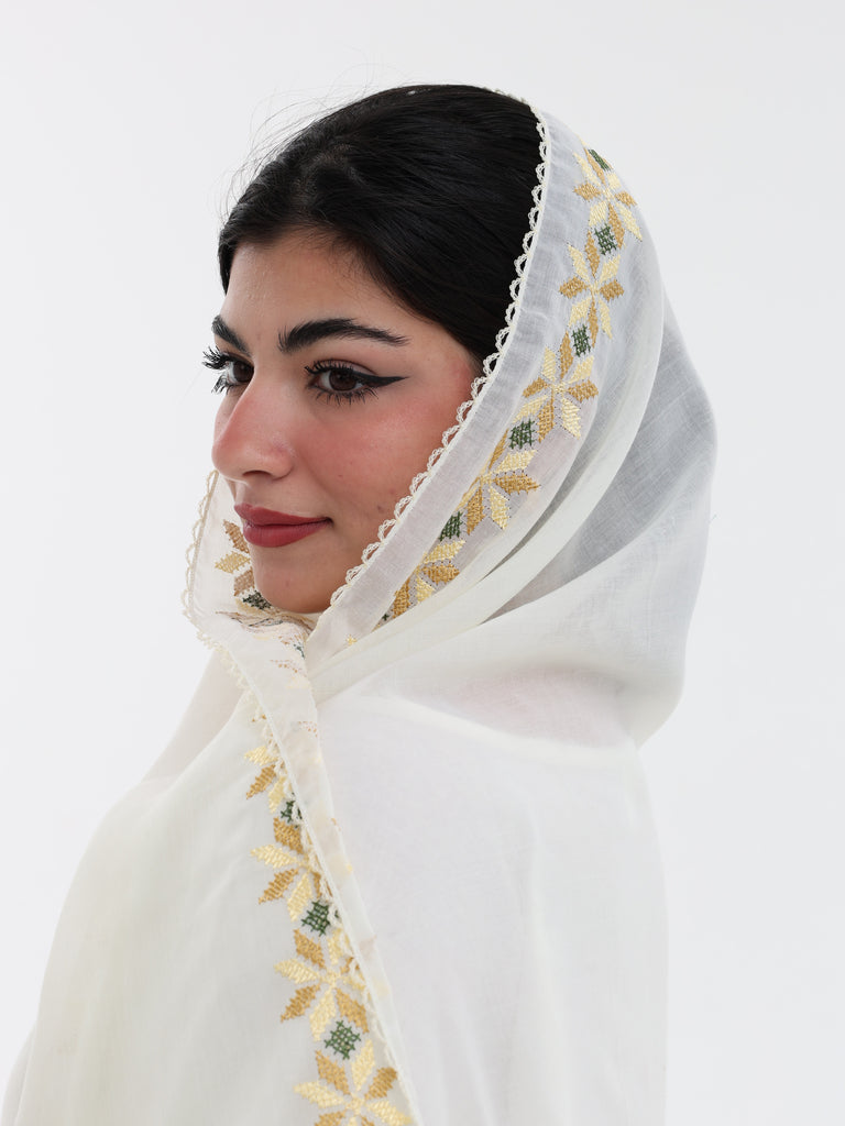 RB1-05 Jouri Rose Embroidered Home Hijab