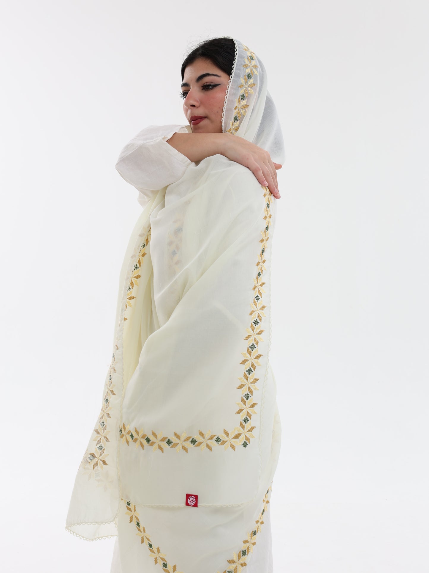 RB1-05 Jouri Rose Embroidered Home Hijab