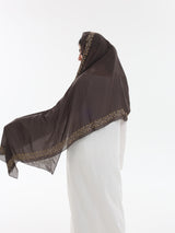 DL1-09 شيل بيت عريضة مطرزة