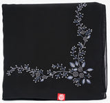 TC1-05  شيلة وصايف سودة بشغل رمادي عريضة