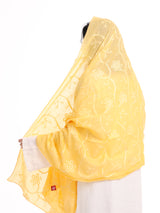 TR1_08 شيله مطرزة صفراء عريضة