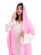 TR1_10 شيله مطرزة وردية عريضة