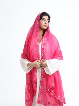 BD3-11 شيله مطرزة فوشية عريضة