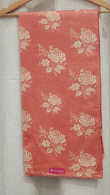 SL-282 | Coral Pink rose-and-dot print | Original fabric photograph