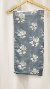 SL-281 | Slate Blue rose-and-dot print | Original fabric photograph