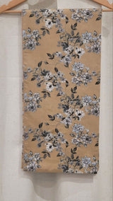 SL-285 | Light Camel botanical floral print | Original fabric photograph