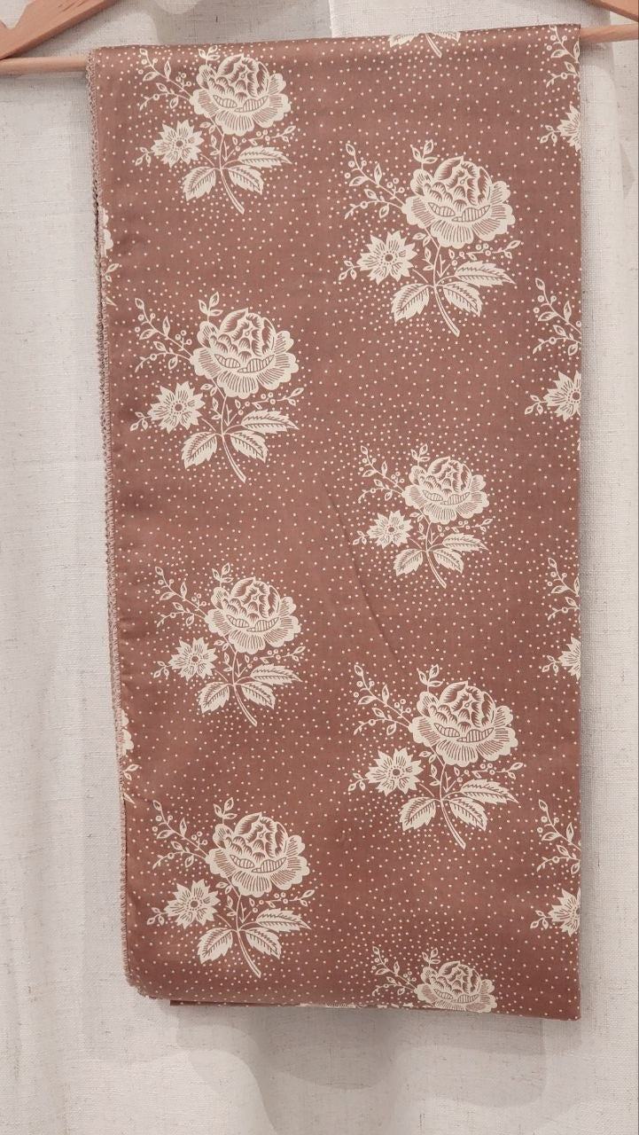 SL-278 | Dusty Rose rose-and-dot print | Original fabric photograph