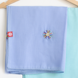 DK5-32 Scattered Beads Home Hijab — Blue