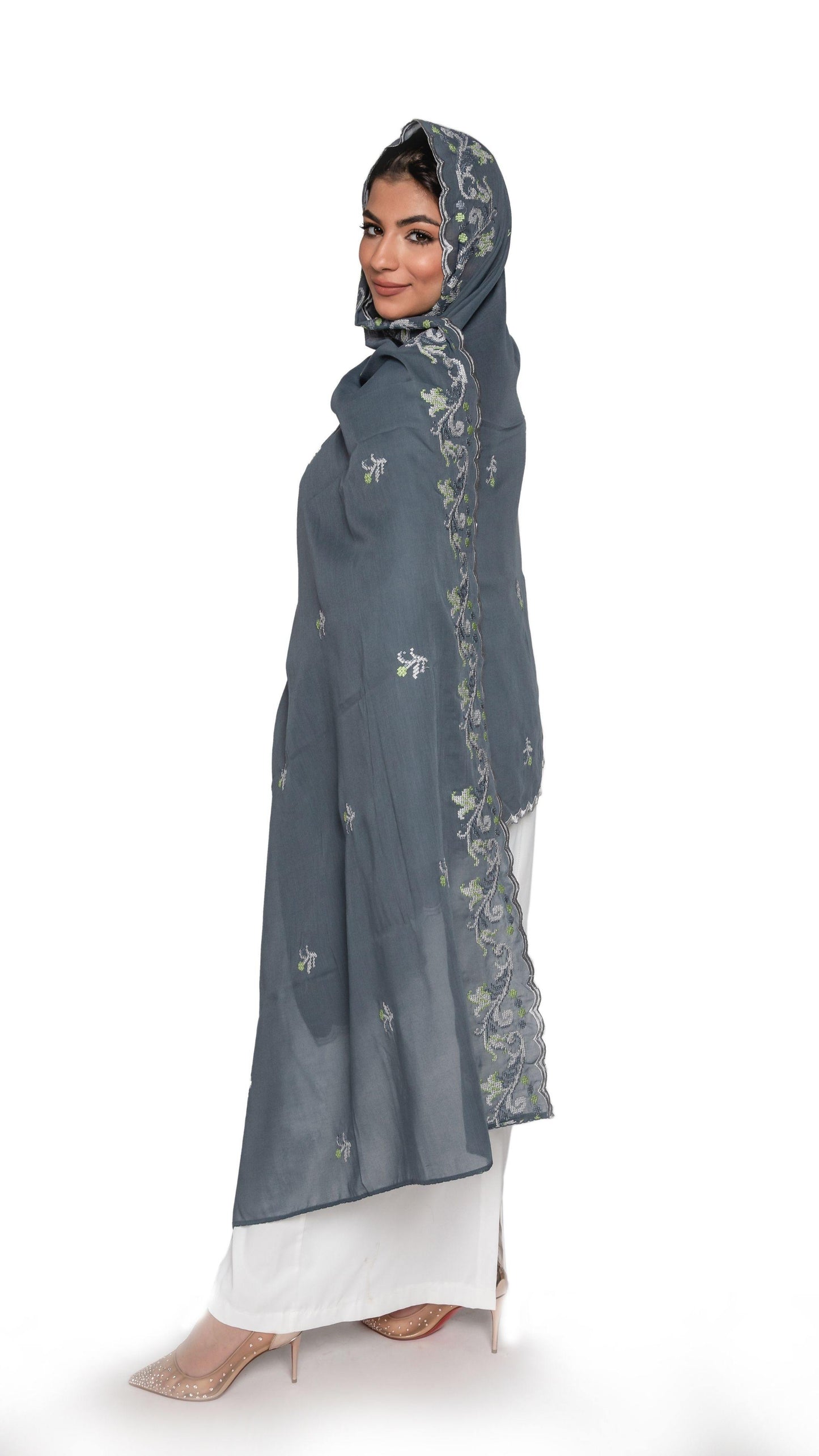 NC1-11  شيلة مطرزة حجري - Shailah.ae شيلة