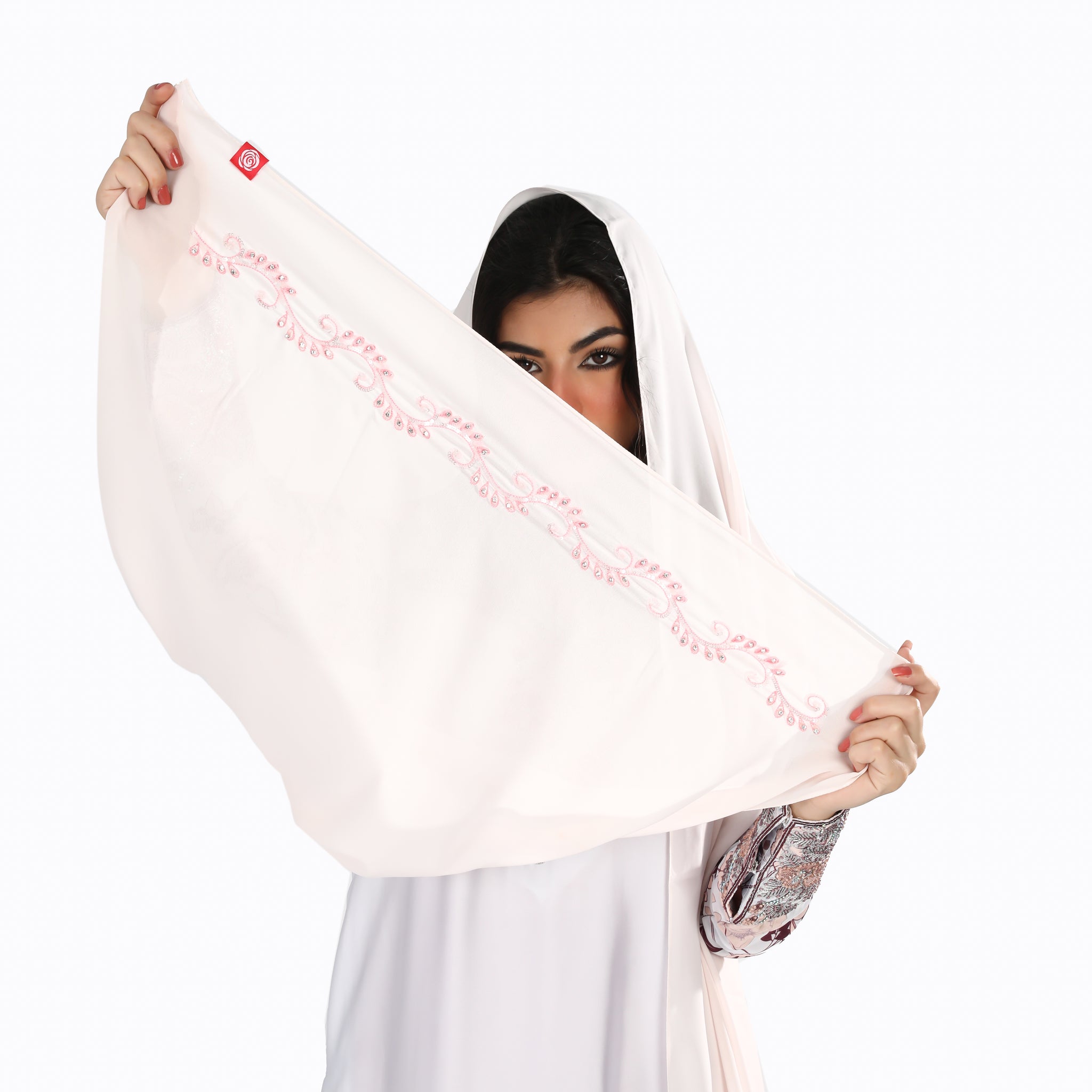 FK1-10 شيلة مضاوي وردية عرض أقصر