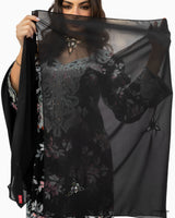 ML-04-S Najmat Suhail Scattered Home Hijab — Black