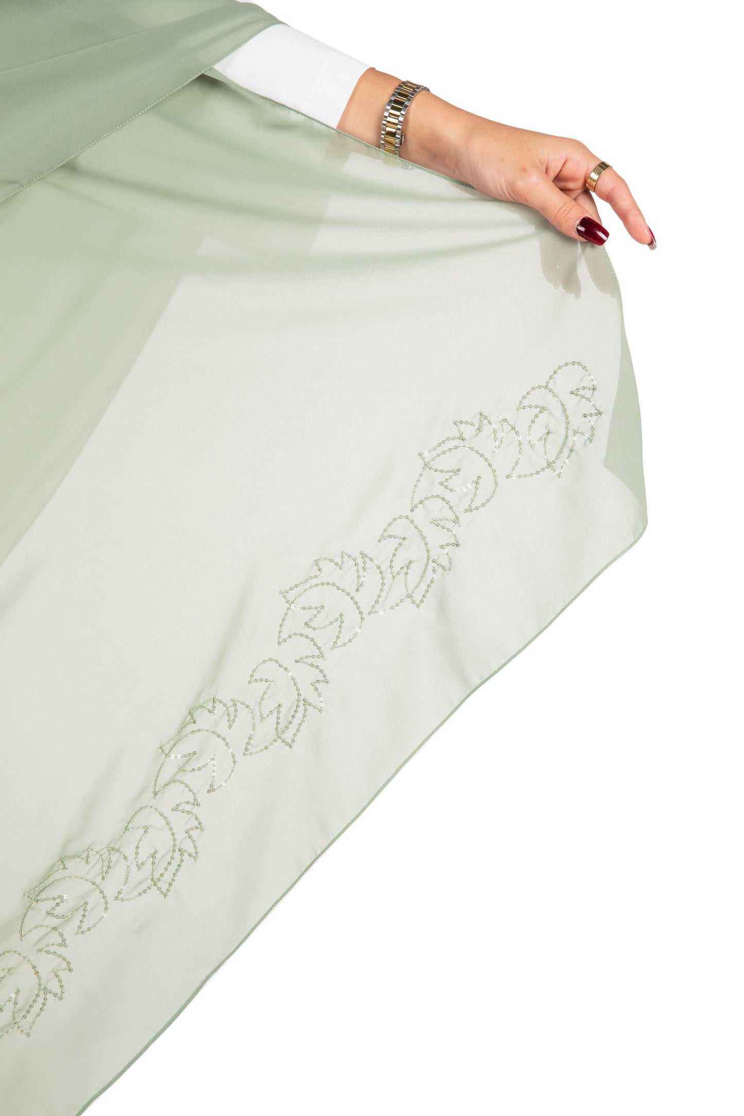 FK1-04 شيلة مضاوي أخضر باهت - Shailah.ae شيلة