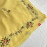 RZ5-07 Jouri Rose Embroidered Home Hijab — Light Yellow