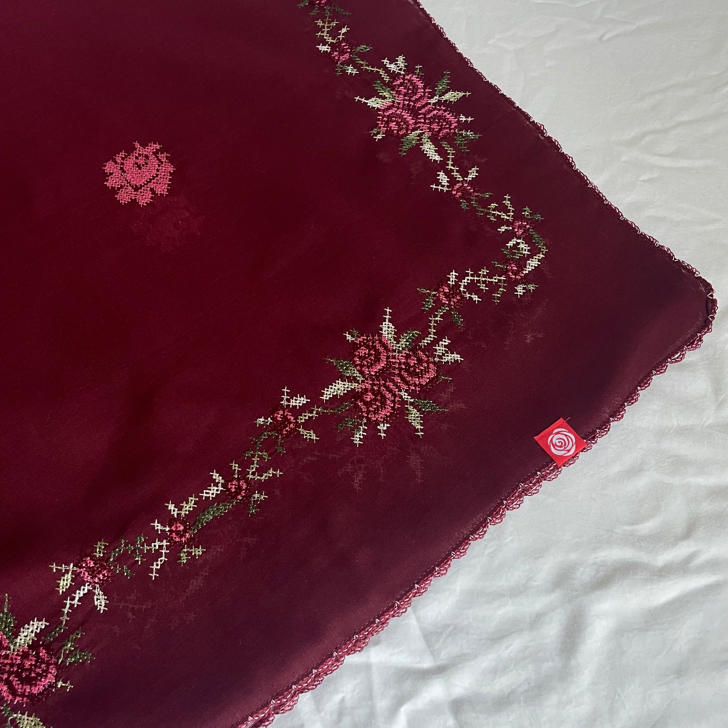 RZ5-11 Jouri Rose Embroidered Home Hijab
