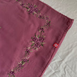 RZ5-13 Jouri Rose Embroidered Home Hijab — Mauve