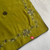 RZ5-19 Jouri Rose Embroidered Home Hijab — Green