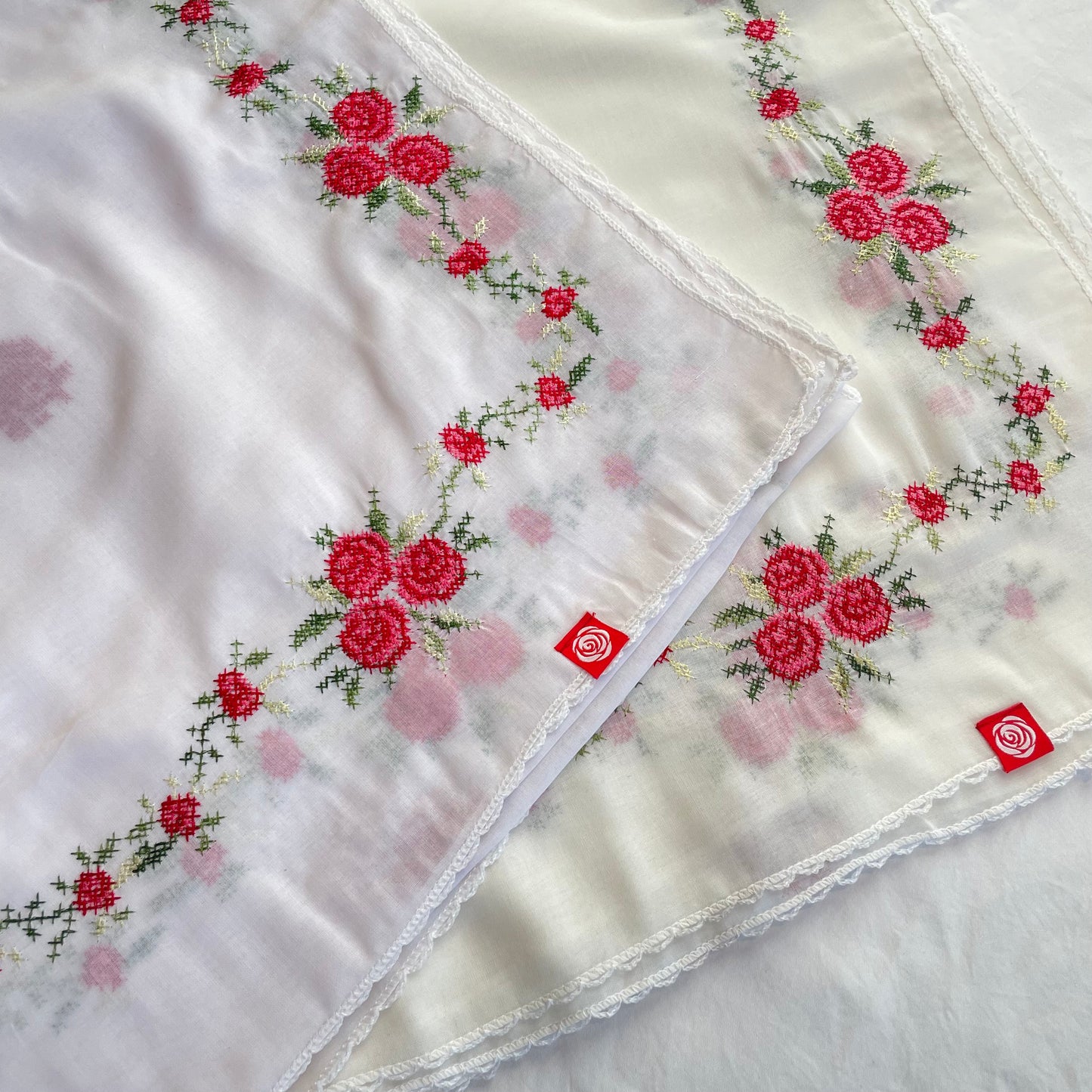 RZ5-02 Jouri Rose Embroidered Home Hijab — Off-White