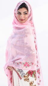 RZ1-385 شيلة جوري روز وردية - Shailah.ae شيلة