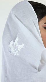 DK1-150 شيلة منثرات بياض الثلج - Shailah.ae شيلة